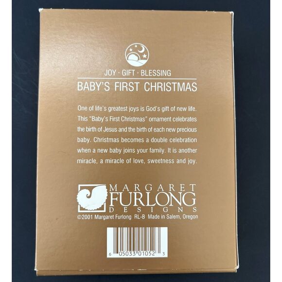 Margaret Furlong Babys First Christmas Ornament Porcelain Collectable Vintage 01 - Picture 6 of 8